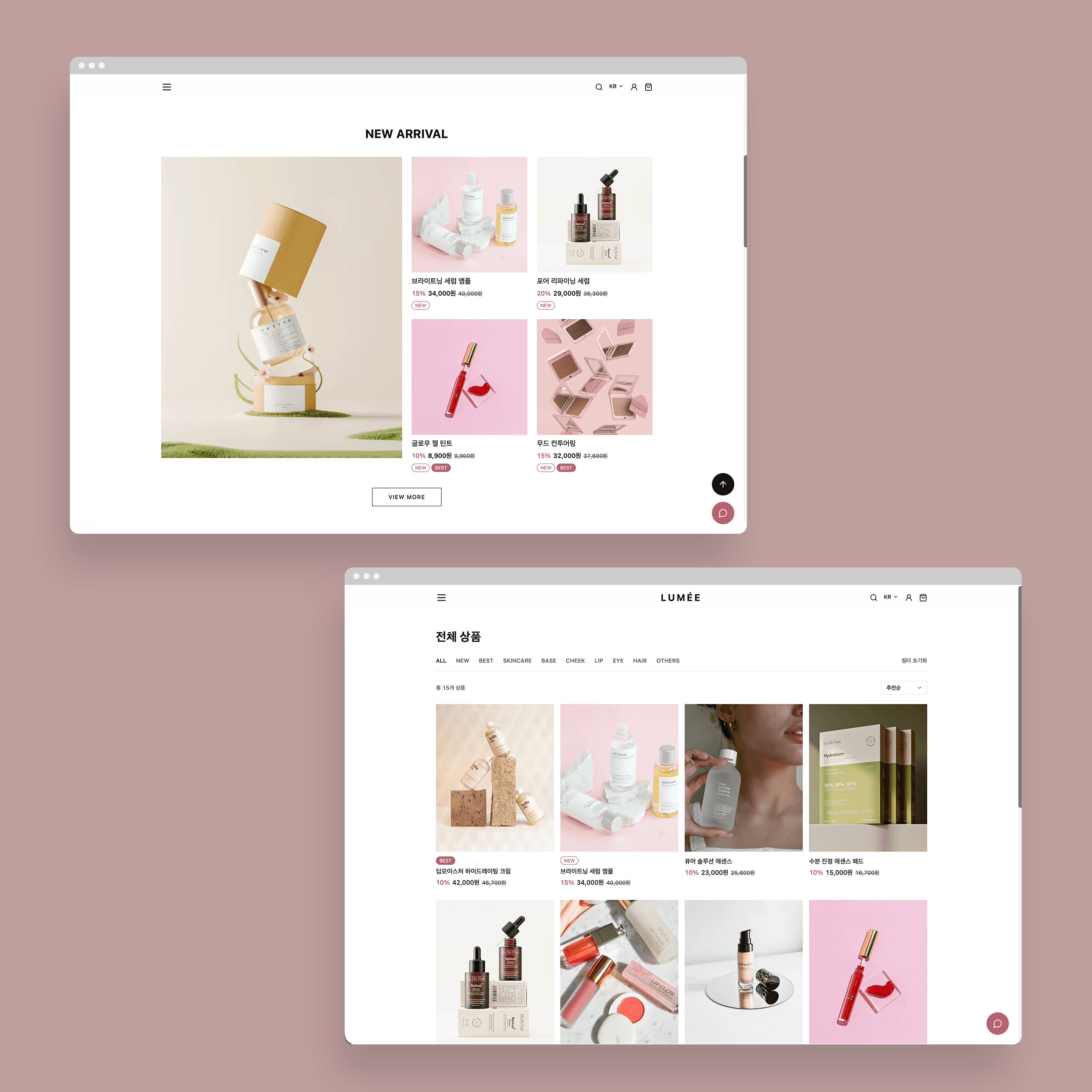 Boutique de beauté en ligne - Réalisation visuelle de marques premium