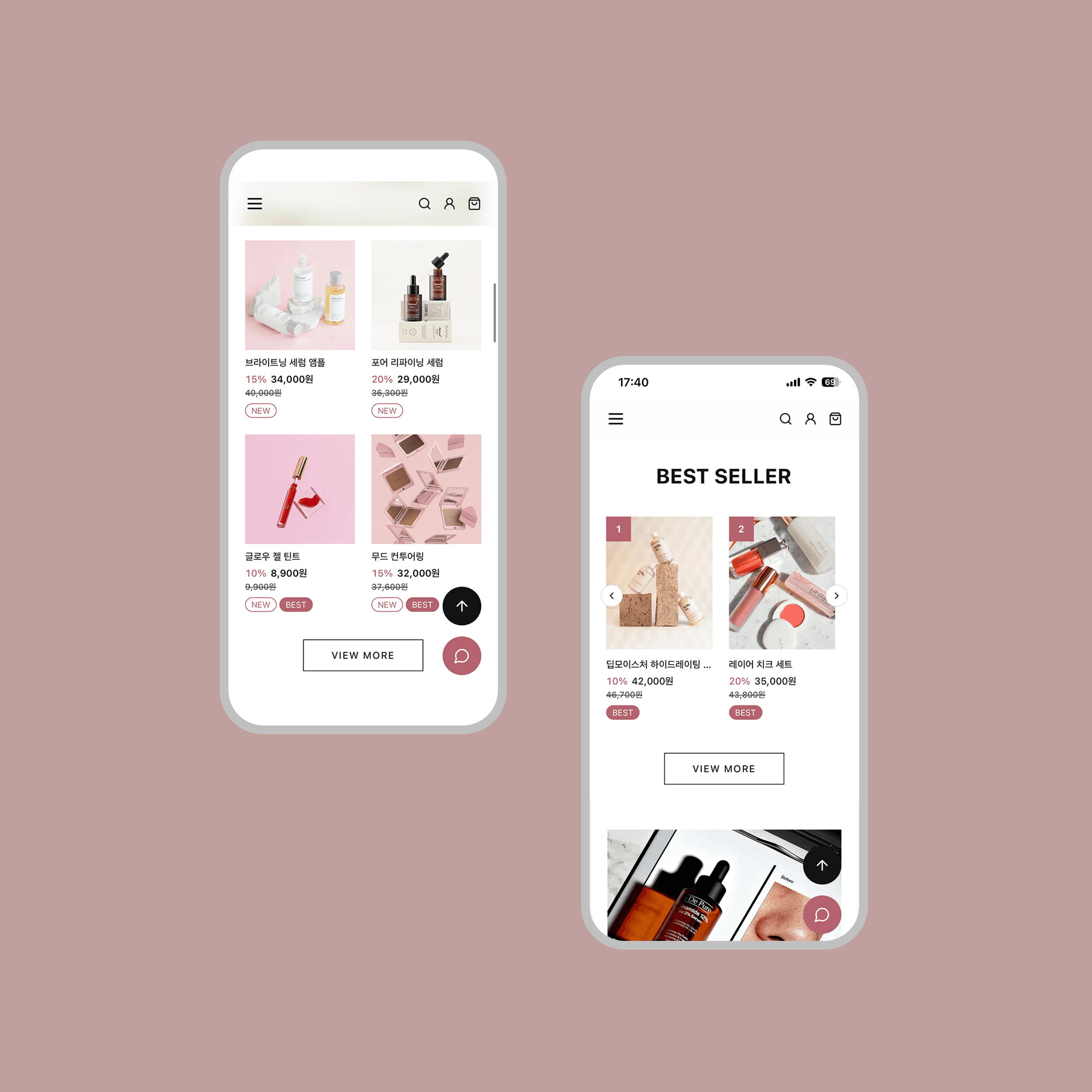Boutique en ligne de beauté - Réponse réactive sur desktop et mobile